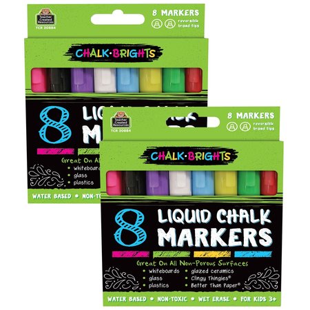 Teacher Created Resources Chalk Brights Liquid Chalk Markers, PK16 TCR20884